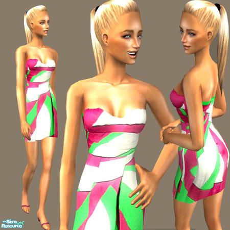Sims 2 — Watermelon Summer Dress! by jessicaciocler — Juicy n\' fresh ! Have fun! NO MESH NEEDED!