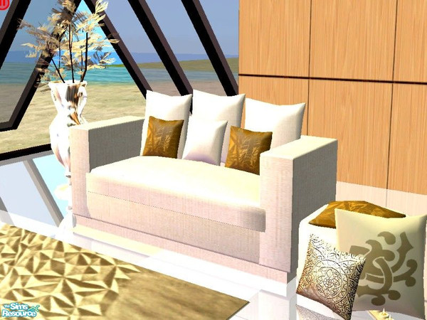 Sims 2 — ARMANI LIVINGROOM - Love seat by kibanahnah — A full modern living room inspired by the Armani Casa