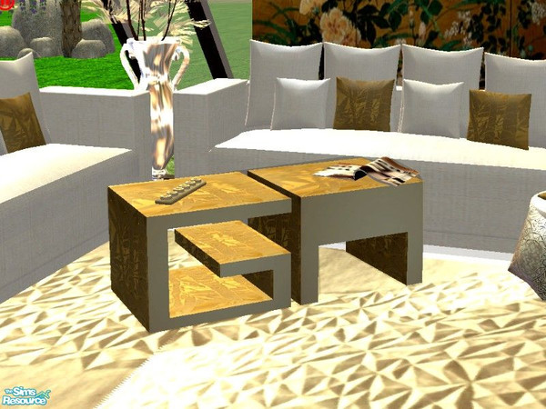 Sims 2 — ARMANI LIVINGROOM - Giorgio metallic coffee table   by kibanahnah — A full modern living room inspired by the