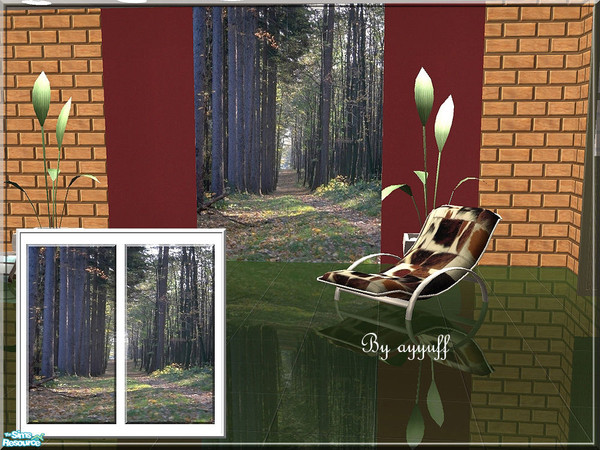 Sims 2 — Wood Wallpapers by ayyuff — Included: 2 wallpapers.
