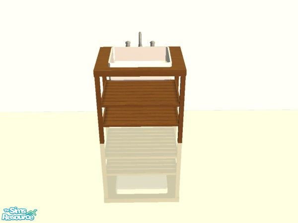 Sims 2 — Leyris Bathroom in Special Walnut - Sink by simmaniac2005 — Made to match Studio K walls and floors. by Jo D