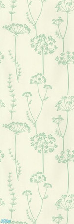 Sims 2 — Modern Softflowers Wallpaper by jigsawtooth — Luxury sage green and creme modern flower print. Matches my