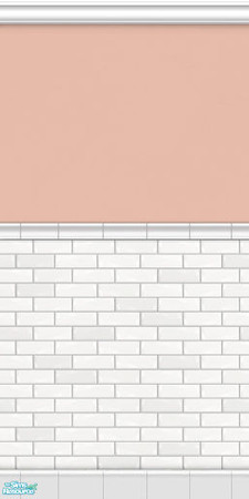 Sims 2 — Metro Subway Tile Walls - Peach by phoenix_phaerie — A chic and metropolitan subway tile wall.