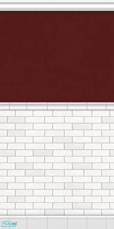 Sims 2 — Metro Subway Tile Walls - Oxblood by phoenix_phaerie — A chic and metropolitan subway tile wall.