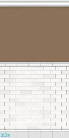 Sims 2 — Metro Subway Tile Walls - Nutmeg by phoenix_phaerie — A chic and metropolitan subway tile wall.
