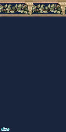 Sims 2 — Navy wallpaper by mahtigwess — Navy wallpaper with navy scroll border