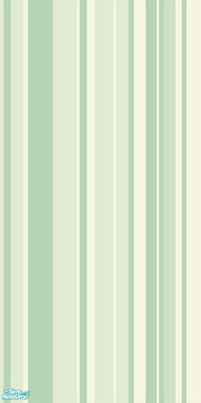 Sims 2 — Modern Softflowers Striped Wallpaper by jigsawtooth — Sage green and creme stripes. This wallpaper matches my