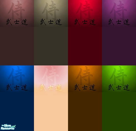 Sims 2 — Asian Feelings by Elisa_G — A nice asian wallpaper set with japanese or chinese signs (don\'t know which or what