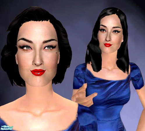Sims 2 — Dita Von Teese by chemoule — I think she\'s really beautiful and has a lot of style. She was born in 1972 in USA