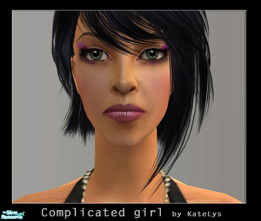 Sims 2 — Complicated girl eyeshadow by TSR Archive — A set of 6 eyeshadows. Includes fake lashes and an eye pencil. All