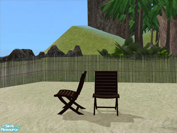 Sims 2 — PB Bali Outdoor Darkwood - Diningchair02 by ShinoKCR — 