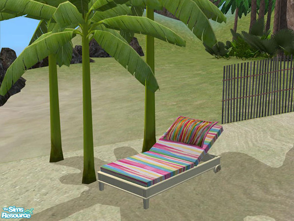 Sims 2 — PB Bali Outdoor cream - Lounger Polster colorful stripes2 by ShinoKCR — 