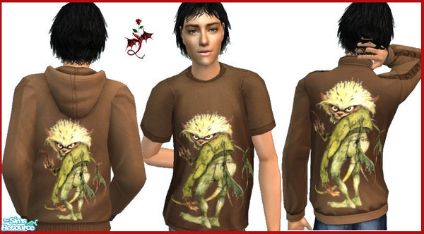 Sims 2 — Green Goblin by cariadbach — A set of casual clothing for your male teen Sim. Consists of zipped jacket , hoodie
