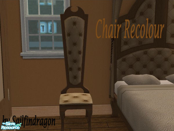Sims 2 — Gothic Bedroom Recolour - Chair by sailfindragon — A recolour of the Teen Style Stuff\'s Gothic Chair in