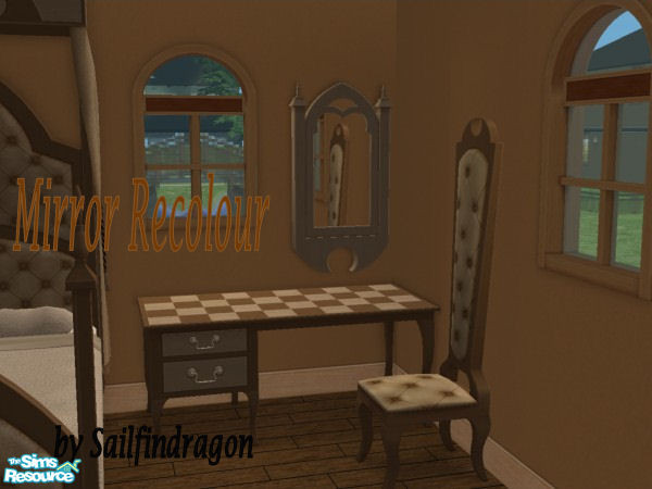 Sims 2 — Gothic Bedroom Recolour - Mirror by sailfindragon — A recolour of the Teen Style Stuff\'s Gothic Mirror in
