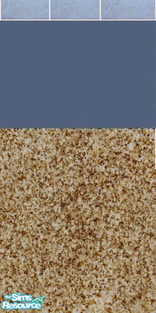 Sims 2 — Granite by the sea - paint by lreveles18 — Light brown granite and cobalt blue paint to match "granite by