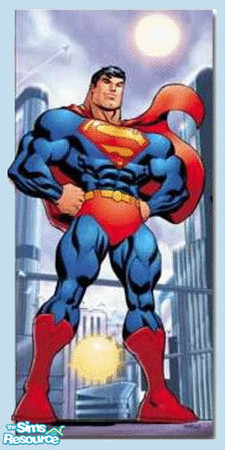 Sims 2 — superman wall 1 by ead425 — 1 of 2 walls thanks to DC comics