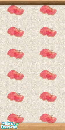 Sims 2 — Red Delicious Apples by TSR Archive — Giant red Delicious apples decorate this wallpaper. a tasty treat for the