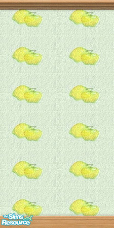 Sims 2 — Golden Delicious Apples by TSR Archive — Mmmm... this wallpaper might very well give your Sim a craving for a