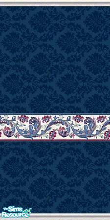 Sims 2 — K8SDamaskBluesWLL15 by Kate139 — A large set of 25 walls & 12 floors. Three shades of blue damask