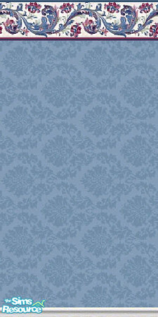 Sims 2 — K8SDamaskBluesWLL09 by Kate139 — A large set of 25 walls & 12 floors. Three shades of blue damask