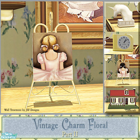 Sims 2 — Vintage Charm Floral Part II - Easel Recol 03 by Cashcraft — VC Floral Part II, includes a few new decorative