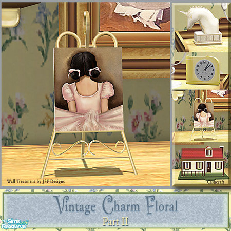 Sims 2 — Vintage Charm Floral Part II - Easel Recol02 by Cashcraft — VC Floral Part II, includes a few new decorative