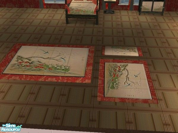 Sims 2 — Oriental rug set by ead425 — 10 item 2 walls: rug set