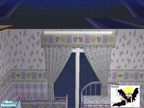 Sims 2 — Busy Bugs Curtains by foxybaby3 — Part of Busybugs nursery