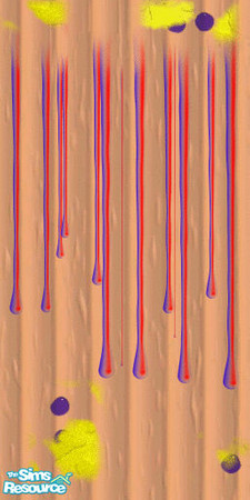 Sims 2 — Paint-spattered wall by buntah — Sloppy sims get paint all over the walls when they try to be creative :-)