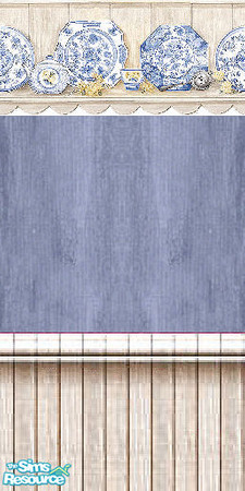 Sims 2 — K8SWillowBlueChinaWLL18 by Kate139 — This is a request to redo the Rose China Set in Blue. Thank-you