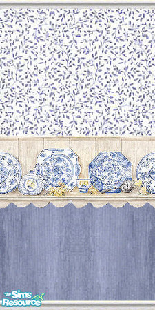 Sims 2 — K8SWillowBlueChinaWLL13 by Kate139 — This is a request to redo the Rose China Set in Blue. Thank-you