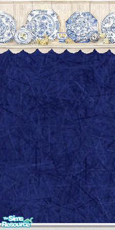 Sims 2 — K8SWillowBlueChinaWLL07 by Kate139 — This is a request to redo the Rose China Set in Blue. Thank-you