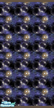 Sims 2 — Stars & Bubbles by HChangeri — A simple wallpaper with border
