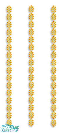 Sims 2 — Vertical Gold 1 by HChangeri — Lovely golden stripes on a white wall.