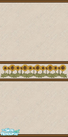 Sims 2 — Sunflower Kitchen by HChangeri — A simple wallpaper perfect for kitchens.