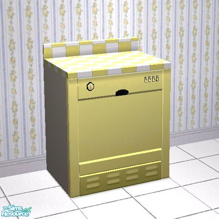 Sims 2 — Sunshine Dishwasher by STP Carly — Sunshine colors brighten up any Sim kitchen with warming color of yellow.