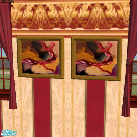 Sims 2 — Blessed Burgundy Painting by paulajedi — Blessed Burgundy Painting