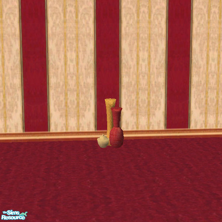 Sims 2 — Blessed Burgundy Vases by paulajedi — Blessed Burgundy Vases - a recolor of Simaddict99's "Deco Vases &