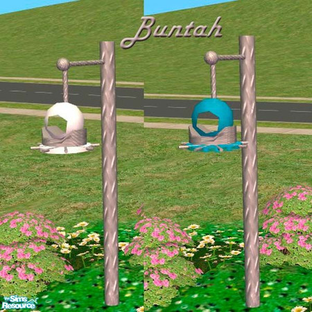 Sims 2 — Metal bird feeder STAND by buntah — This is the metal bird feeder STAND. It requires the base mesh bird feeder