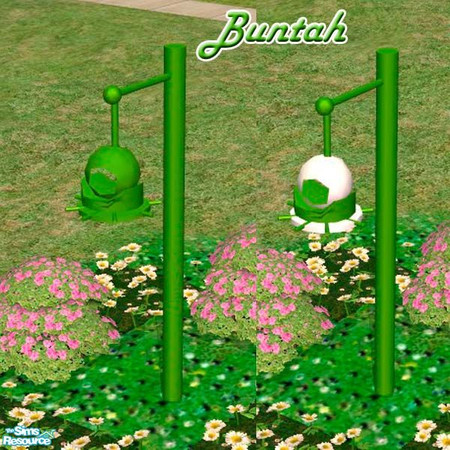 Sims 2 — Green bird feeder STAND by buntah — This is the green version of the bird feeder STAND. It requires the