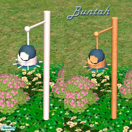 Sims 2 — Blue bird feeder by buntah — This is the solid blue version of the bird feeder. It requires the birdfeeder mesh