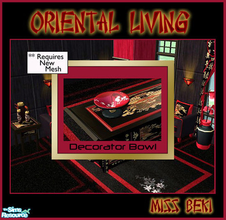 Sims 2 — Asian  Decorator Bowl - Oriental Living by miss_beki — Asian Decorator Bowl - Part of the Oriental Living Set.
