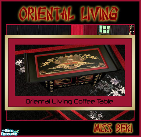 Sims 2 — Coffee Table - Oriental Living Set by miss_beki — Coffee Table - Part of the Oriental Living Set
