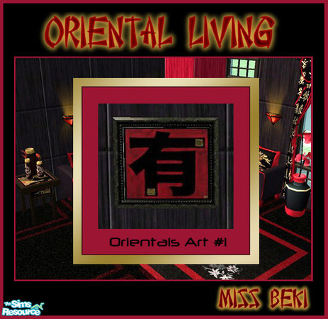 Sims 2 — Asian Artwork 1 -  Oriental Living Set by miss_beki — Asian Artwork 1 -Part of the Oriental Living Set by Miss