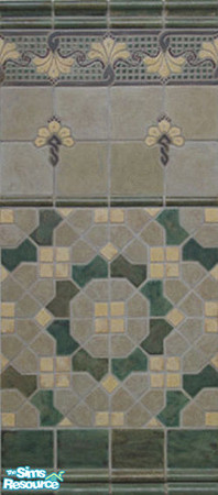 Sims 2 — Turkish floral wall by mavitanzi — by Mavi