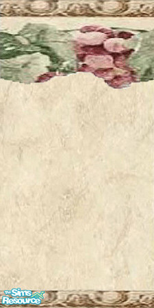 Sims 2 — Cream Grapes by EarthGoddess54 — Ornate & affordable grape wallpaper for your sim kitchens. Enjoy!