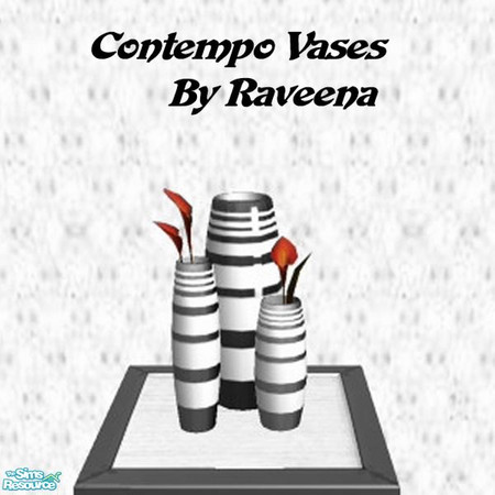 Sims 2 — Contempo Vases by Raveena — Part of the Contempo dining set.