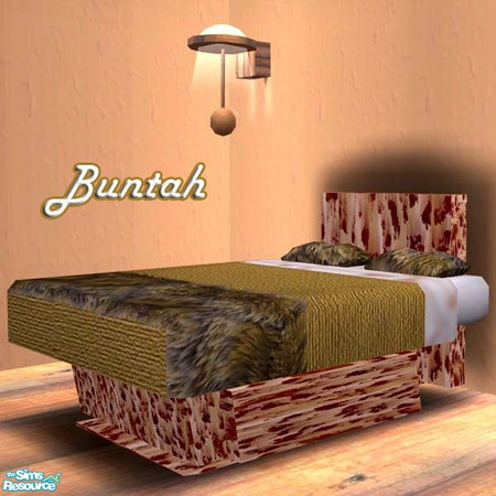 Sims 2 — Sleepin' on dirty wood blocks by buntah — This is the dirty wood version. You must have the cardboard box base