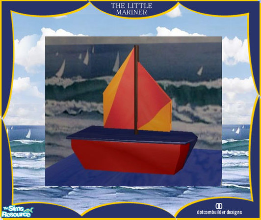Sims 2 — Arts & Crafts Boat Model *NEW MESH* by dotcombuilder — Little toy boat model for decor only.